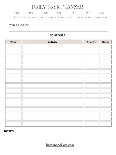 reMarkable Daily Task Planner BorednBookless