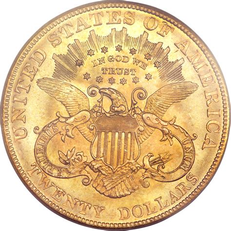 20 dollars "Liberty Head - Double Eagle" (avec devise) - États-Unis ...