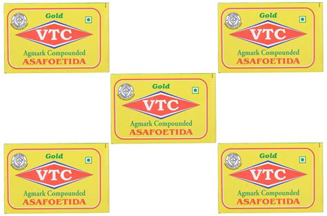 Gold VTC Compounded Asafoetida Solid , 100 Grams (Pack of 5) : Amazon ...