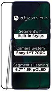 MobiWay Edge To Edge Tempered Glass for MOTOROLA Edge 60 Stylus:Moto ...