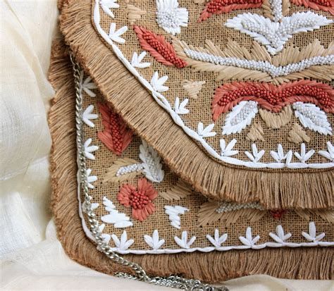 Jaisalmer Natural Brown Raffia Jute Clutch Boho Bag – Sanskriti777