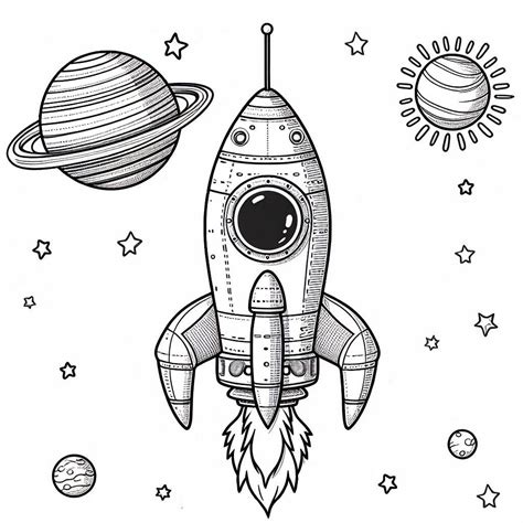Space Coloring Pages 的图像结果