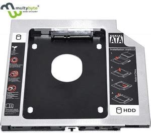 Multybyte 12.7 mm Caddy for 2nd Hard Drive suitable for 2.5 inch Shock ...