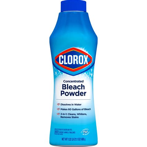 Clorox Concentrated Bleach Powder 21.1 oz for Cleaning and Whitening ...