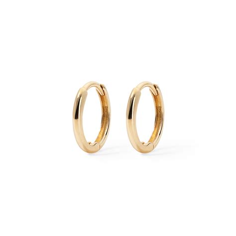 14K Solid Gold Huggie Earrings - Gold and Grace