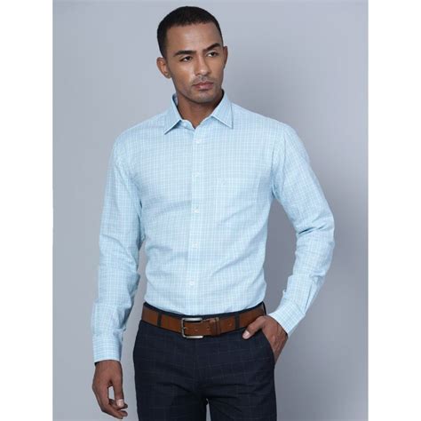 Buy Cantabil Mens Blue Formal Shirt Online