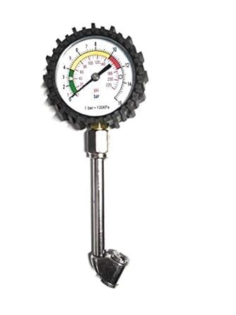 QUEDOZ Tyre inflator Tire pressure Gauge 0-220 PSI Multiple Units PSI ...