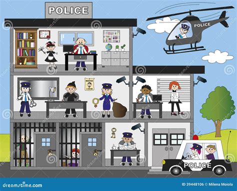 Police Station Stock Illustration - Image: 39448106