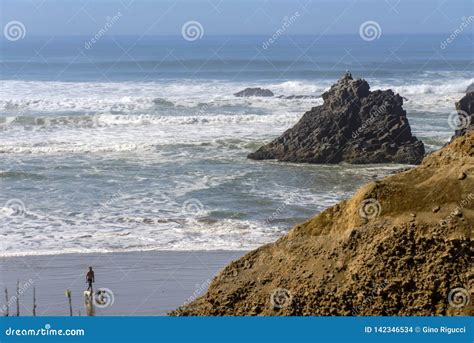 Indian Beach Surf and Sea Oregon State Stock Photo - Image of leisure ...