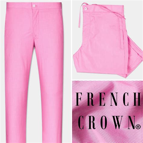 Bouquet Pink Pin Stripes Premium Cotton Lounge Pants For Men