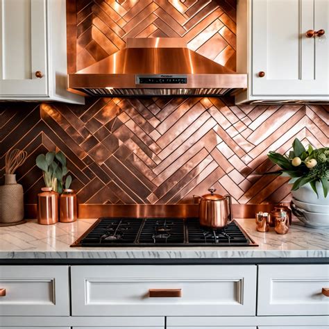 20 Unique Backsplash Copper Accent Ideas for Your Aesthetic Kitchen Space