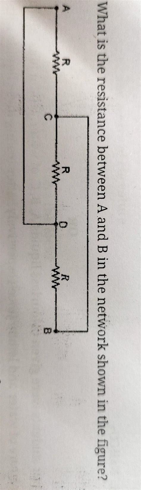 what is the resistance between A and B in the network shown in the ...