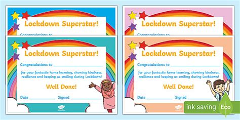 End of Year Lockdown Certificate