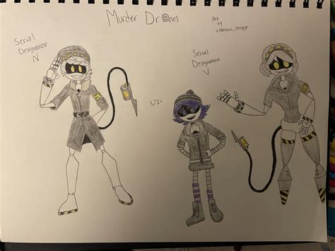 Learning to draw and color the murder drone cast to be ready to draw ...