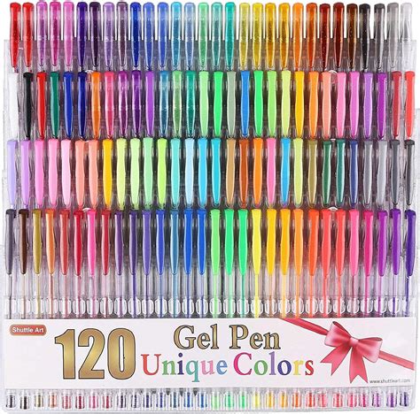 (120 Colors Gel Pens) - Shuttle Art 120 Unique Colours Gel Pen Set The ...