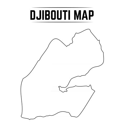 Outline Simple Map of Djibouti 2905410 Vector Art at Vecteezy