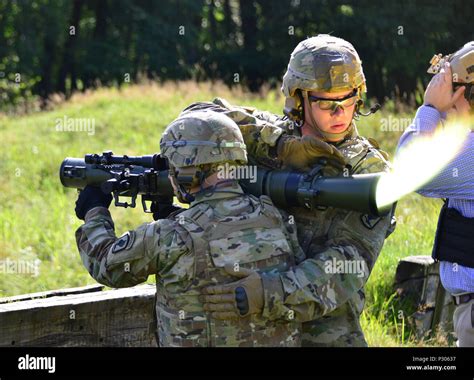 U.S. Paratroopers assigned to 173rd Airborne Brigade fires the M3 Carl ...