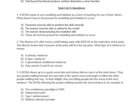 Image result for Bcba Exam Questions