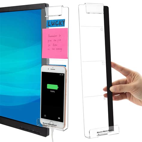 Amazon.com : Office Desk Accessories 2pcs Computer Monitor Memo Board ...