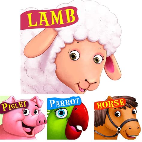 Cutout Board Book: Lamb +Cutout Board Book: Horse +Cutout Board Book ...