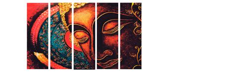 Hazzelnut Casperme Multiple Frames Beautiful Religious Buddha Art Wall ...