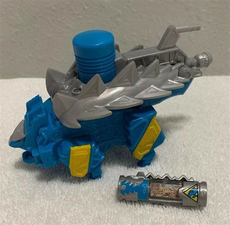 Power Rangers Dino Charge Teal Ankylo Zord Complete Energem Charger ...