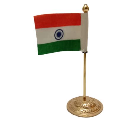 BRASS Indian NATIONAL FLAG Stand - Bharat- Republic of INDIA (2247 ...