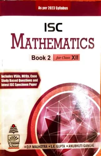 Image result for ISC Maths Class 12 Book