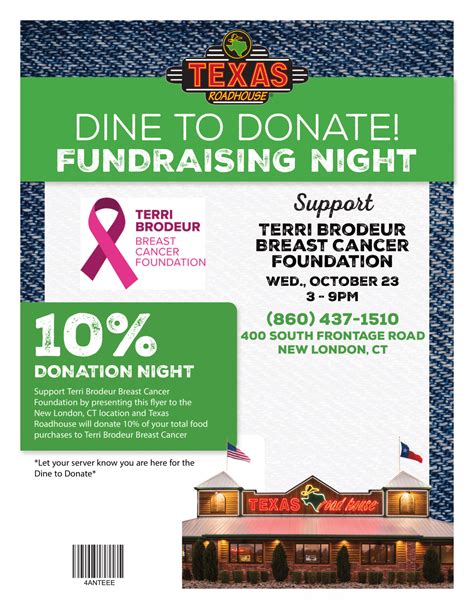Texas Roadhouse "Dine to Donate" Fundraiser - TBBCF Terri Brodeur ...