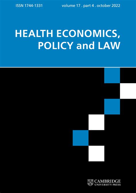 Health Economics, Policy and Law | Cambridge Core