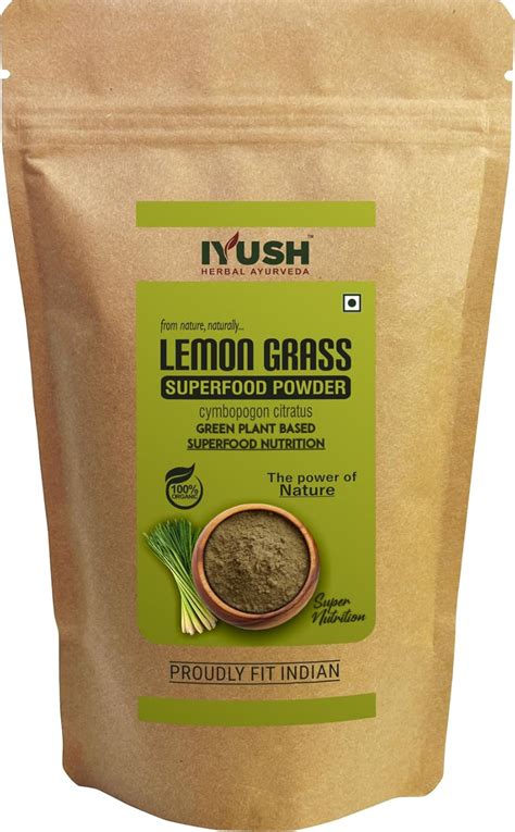 IYUSH Herbal Ayurveda Lemon Grass Powder – 900 gm | Lemon Grass Leaves ...