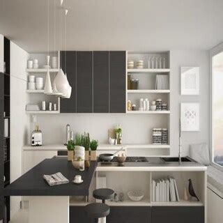 Contemporary L-Shaped Modular Kitchen Design With Pastel Green Cabinets