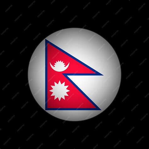 País nepal bandera de nepal ilustración vectorial | Vector Premium