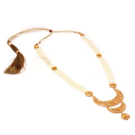 White Beaded Layered Moon Sitahar Set