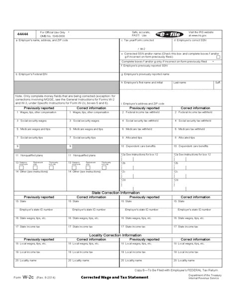 Image result for W-2c Forms Printable