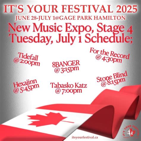 tidefall @ It’s Your Festival (Canada Day Jams), Gage Park Hamilton, 1 ...