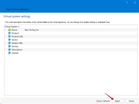 VirtualBox Export Files 的图像结果