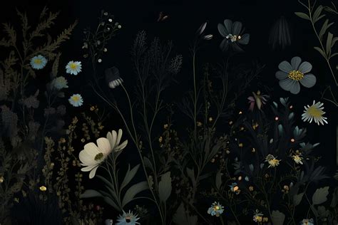 Download Dark Cottagecore Floral Artwork Wallpaper | Wallpapers.com