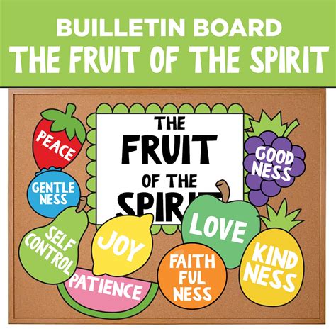Fruit of the Spirit Bulletin Board Christian Classroom Decoration - Etsy