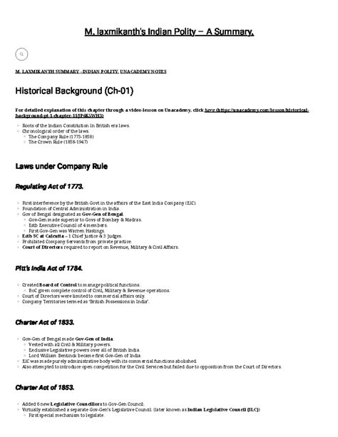 Historical Background (Ch-01) – M. laxmikanth's Indian Polity – A ...