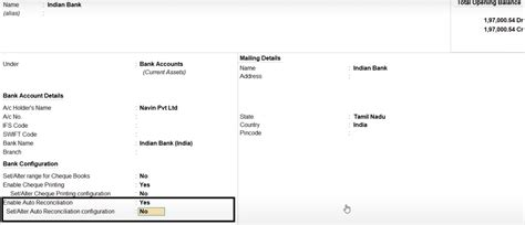 Auto Bank Reconciliation in Tally Prime