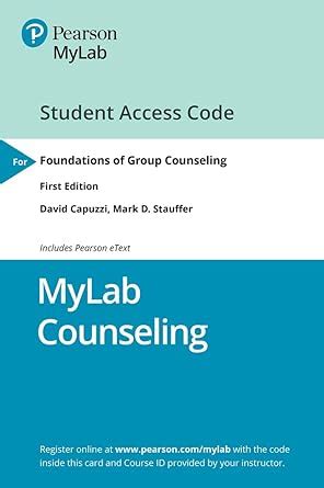 Buy Foundations of Group Counseling - Mylab Counseling With Pearson ...