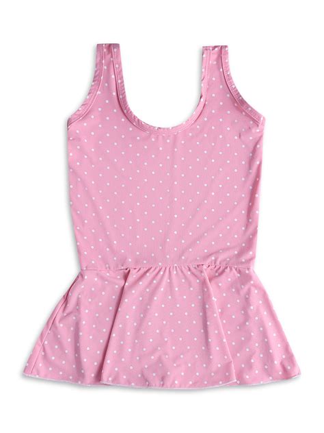 CUKOO Girls Pink Polka Dot Print Swimsuit – cukoo.in