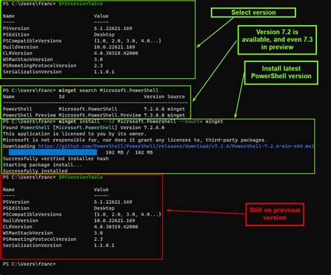 Install New PowerShell Version 的图像结果