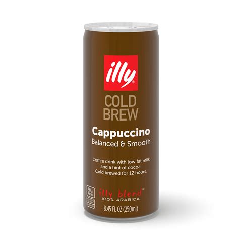 Illyready To Drink Coffee Cappuccino Cold Brew Cans Notes Milk ...