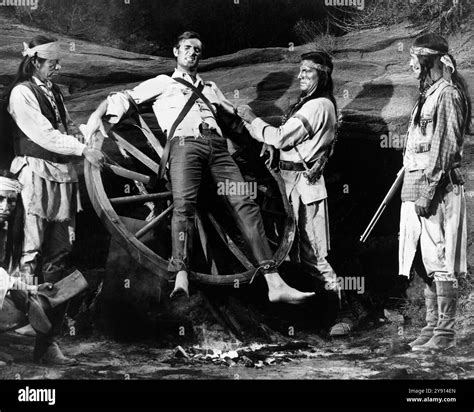 Dennis Weaver, on-set of the western film, "Duel At Diablo", United ...