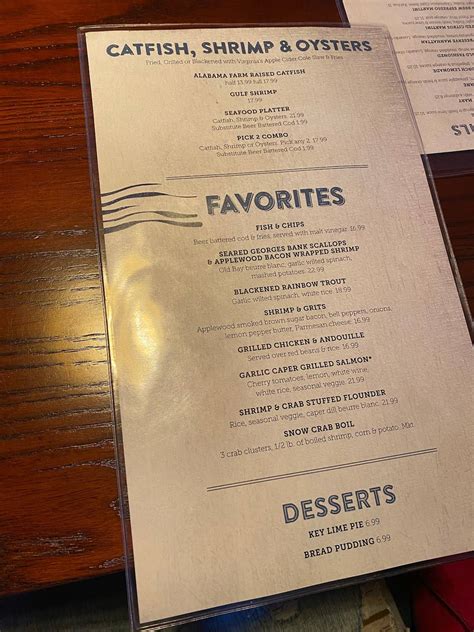 Menu at Fish City Grill restaurant, Waxahachie