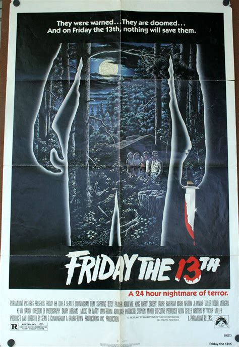 FRIDAY THE 13th. Horror Movie Poster