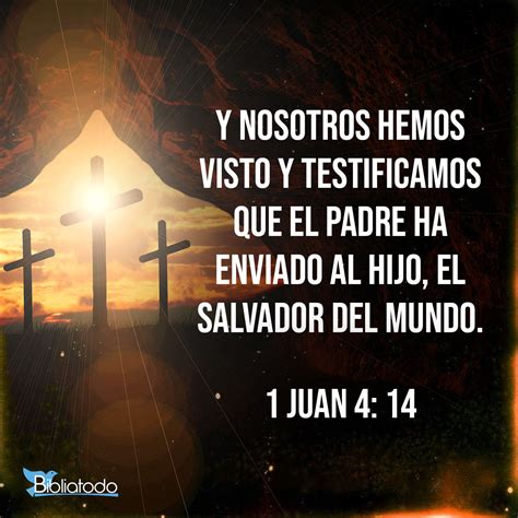 1 Juan 4:14 RV1960 - Y nosotros hemos visto y testificamos que el Padre ...