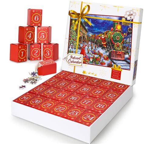 Advent Calendar 2024 Christmas Jigsaw Puzzles - 24 Boxes 1008 Pieces ...